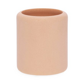 Copo Porta Escova Redondo de Poliresina Rosa 10,5cm